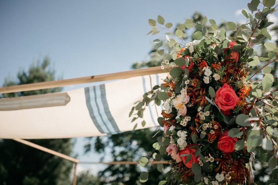 Floral arbor decor