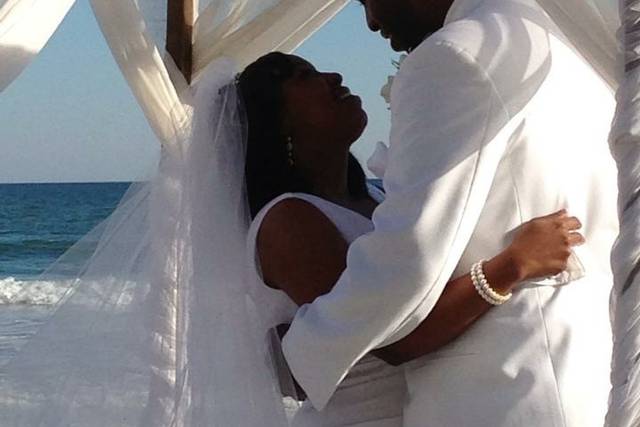 A happy bride & groom