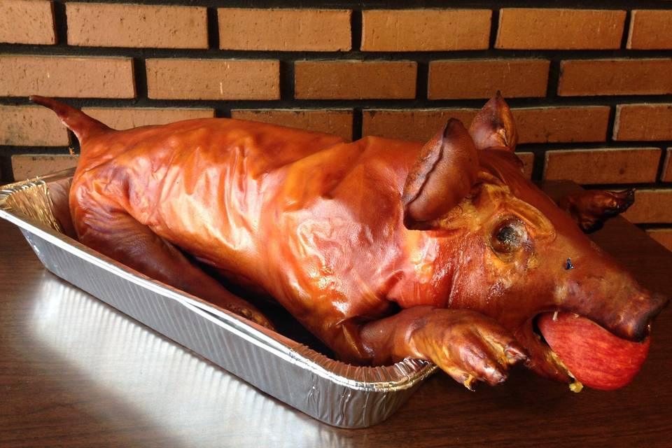 Hickory smoked pig