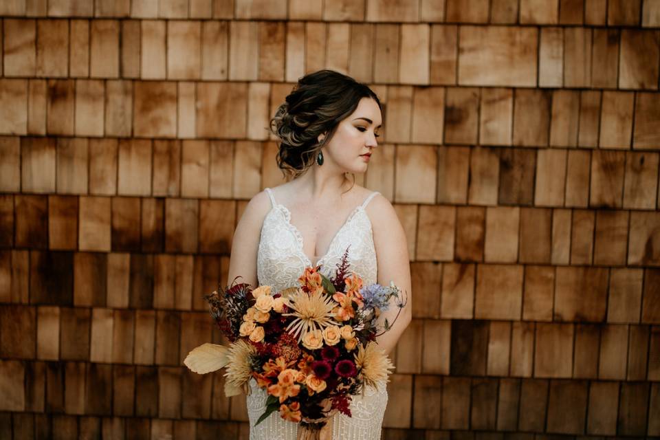 A Bride and Her Bouquet