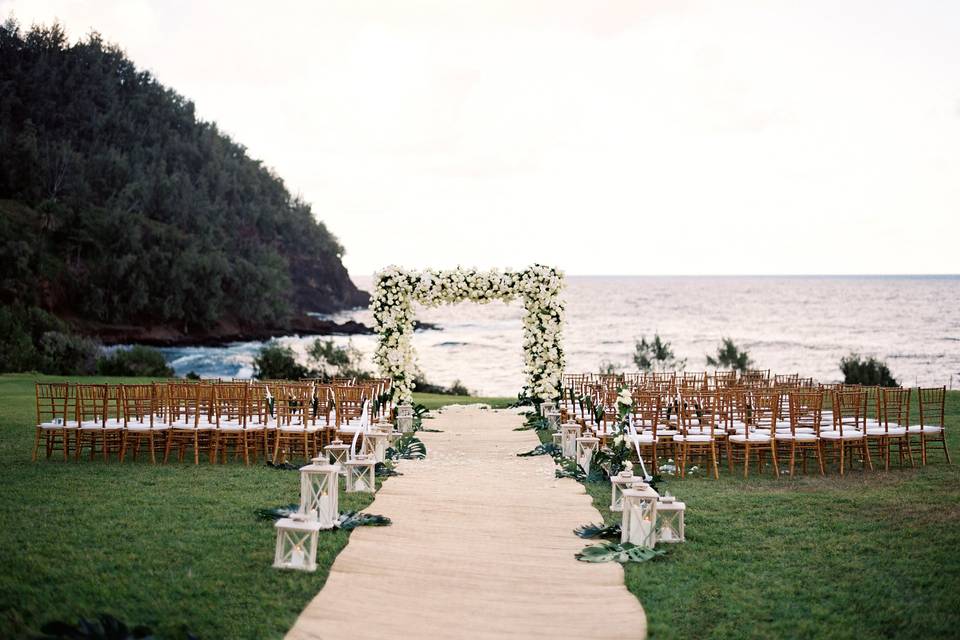Ocean Bluff Wedding Ceremony