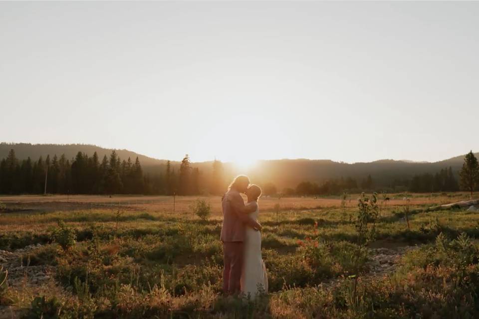 Pasture at Sunset
