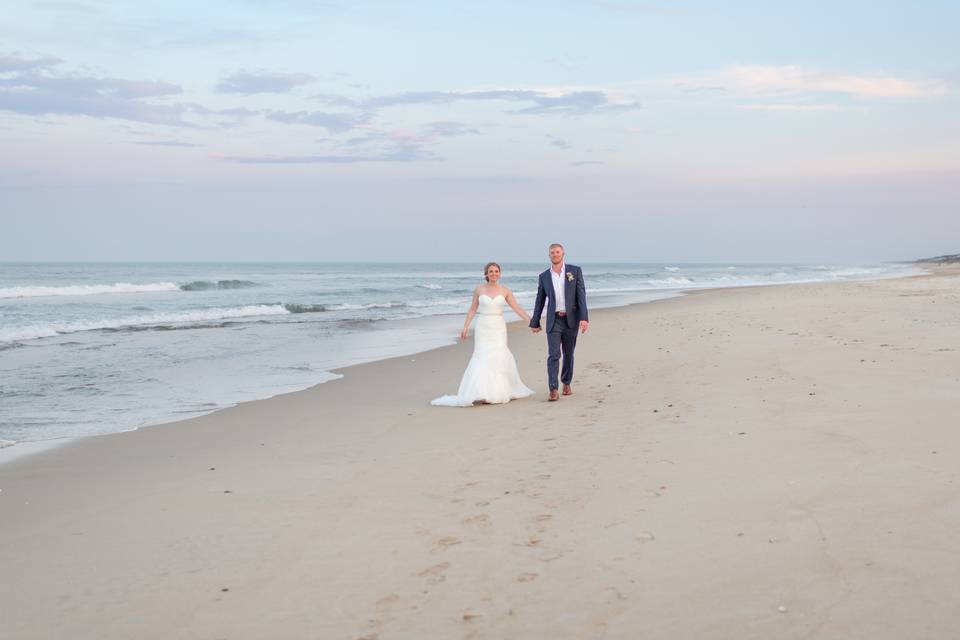 Walking by the beach