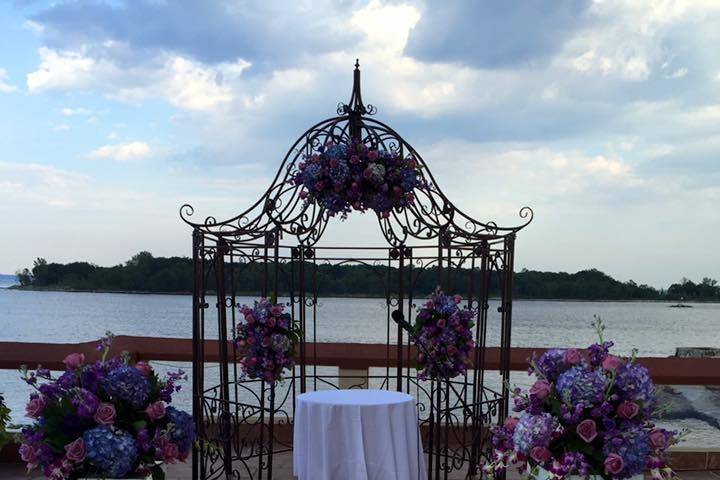 Aisle floral arrangements