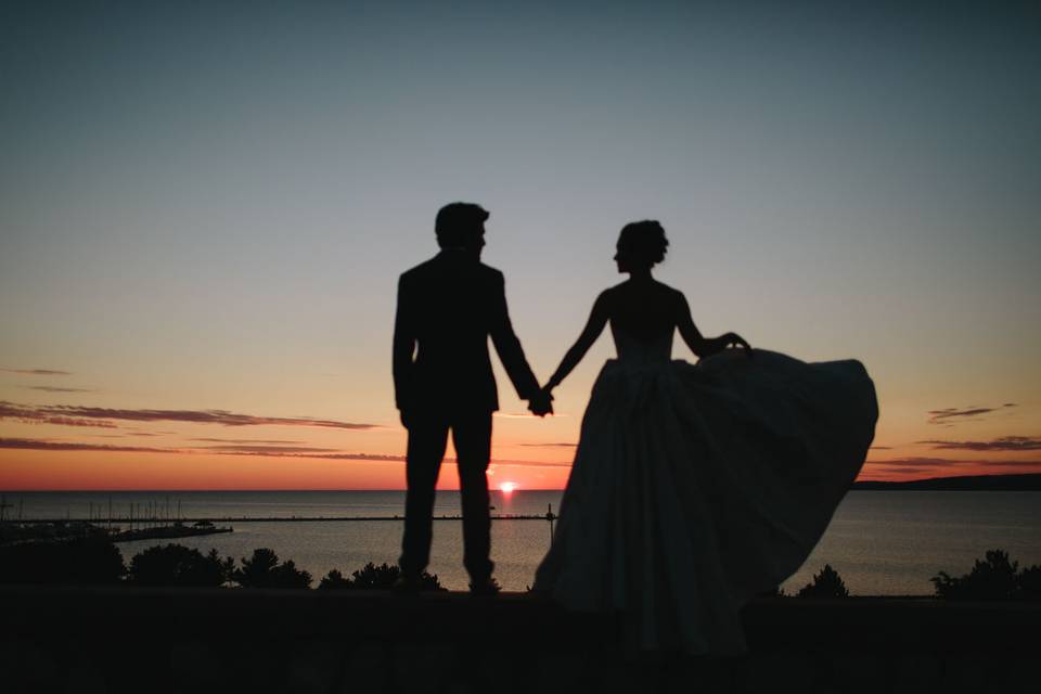 Sunset wedding