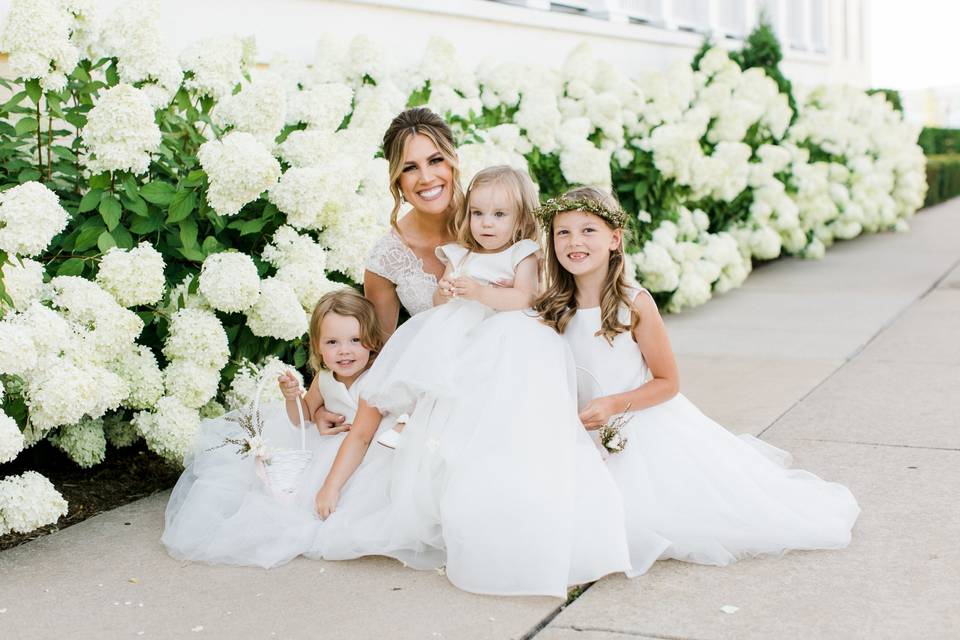 Bridal Party on Veranda