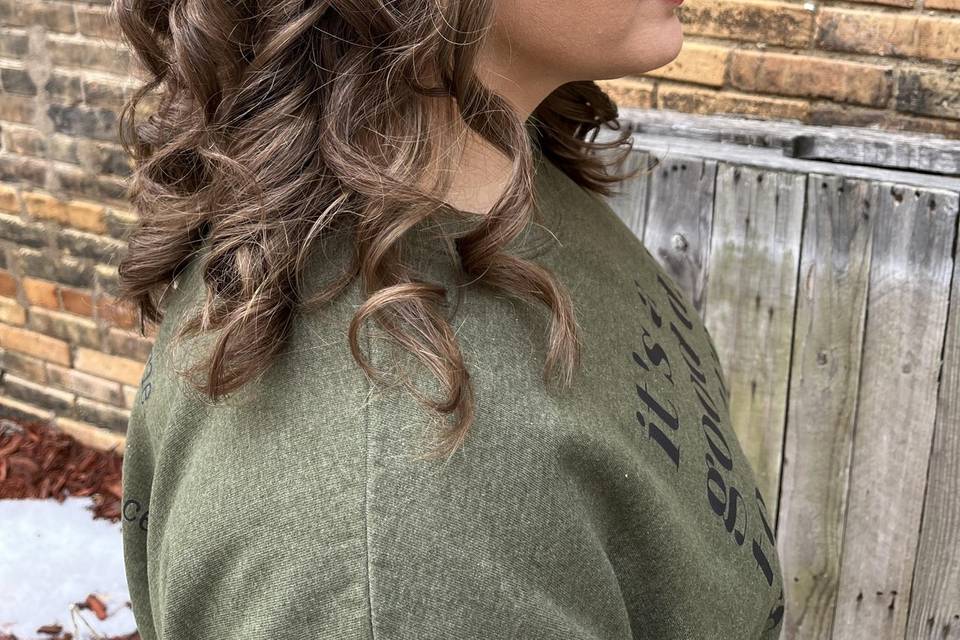 Boho half up