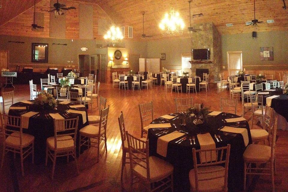 Newly remodeled banquet facility with seating for up to 150 guests.