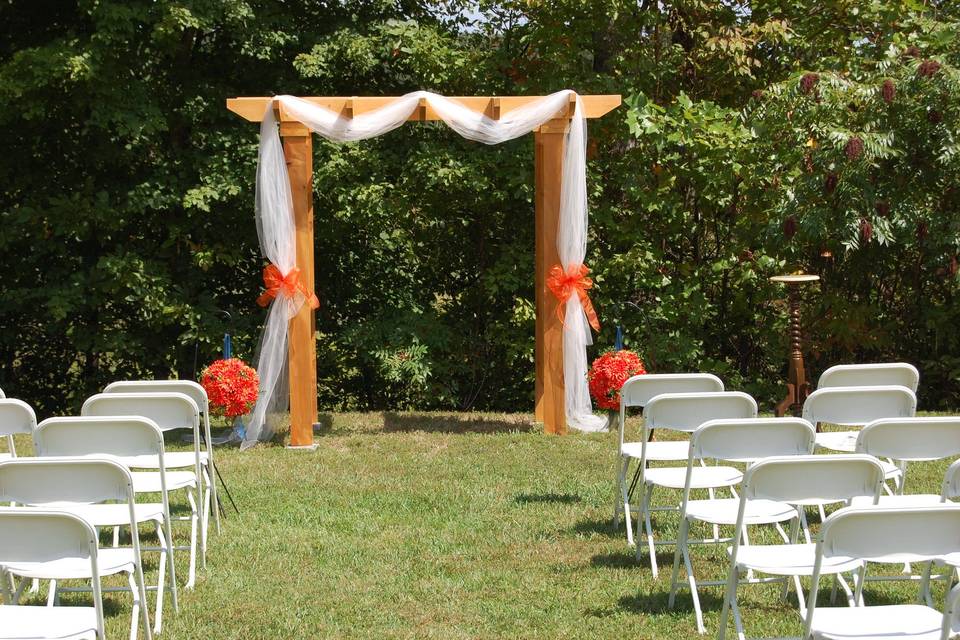 Outdoor wedding venue