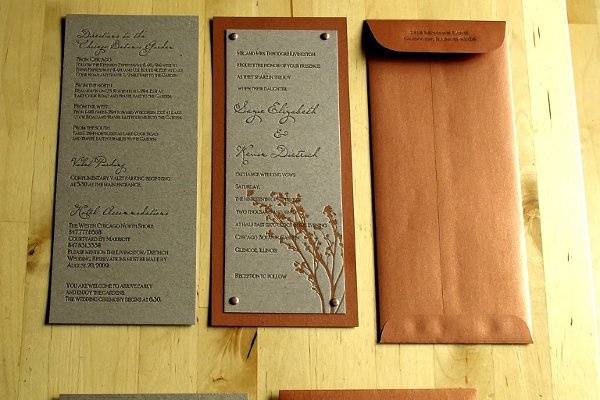 Fall Letterpress Invitation Suite