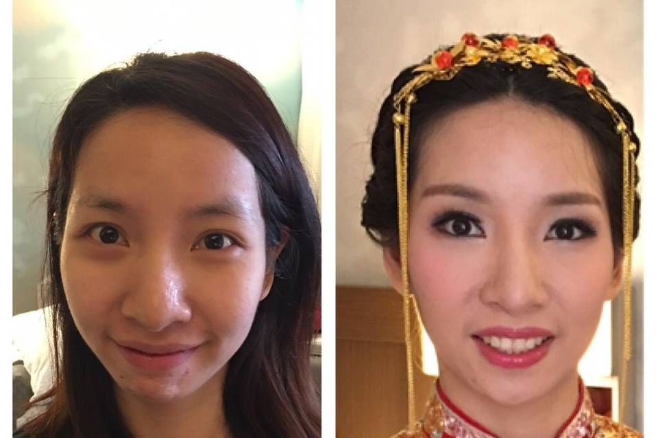 Before and after makeup for prom