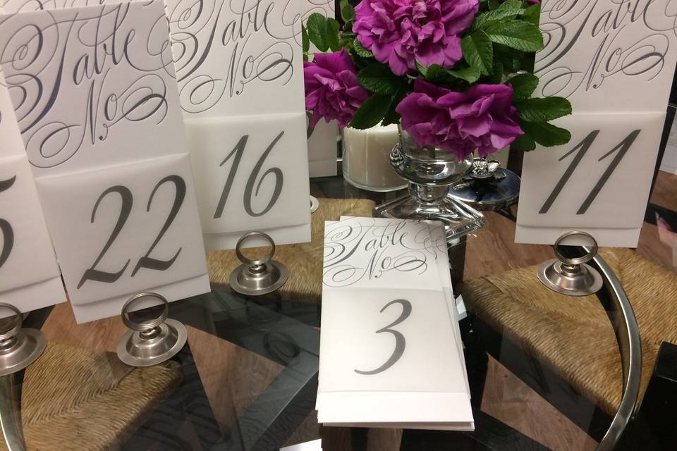 Table numbers for rent