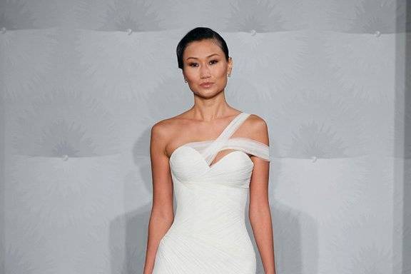 MARK ZUNINO
Asymmetric Mermaid Gown in Silk Chiffon