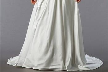 Dina Davos for Kleinfeld	Style	KW101	<br>	Off White, satin A-line