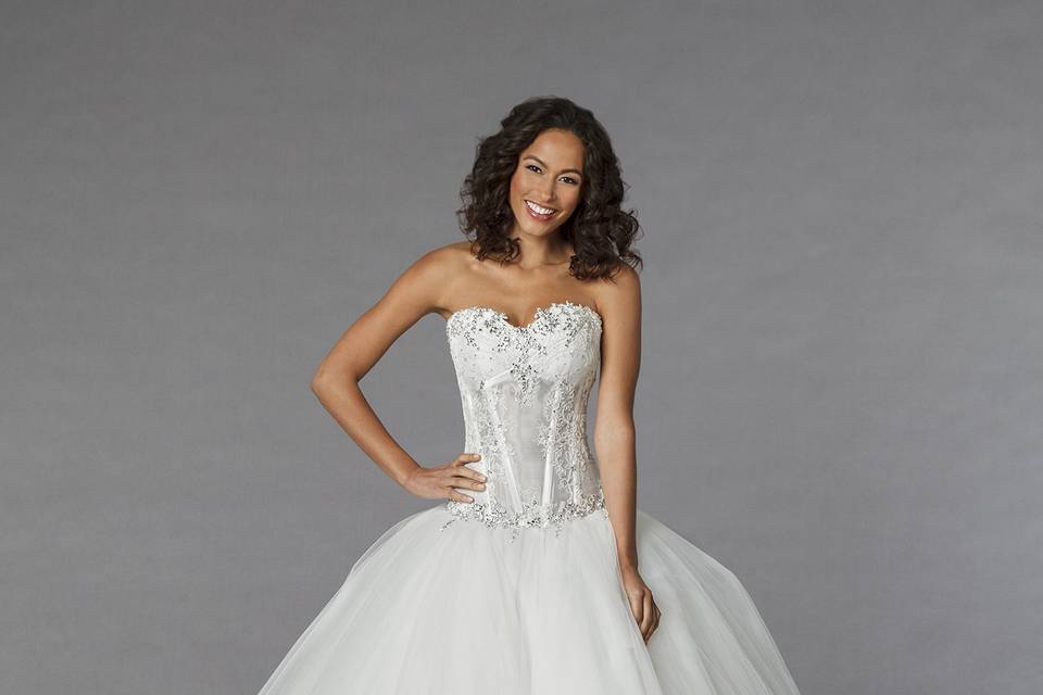 Pnina Tornai	Style	4308	<br>	Off White, tulle beaded ball gown