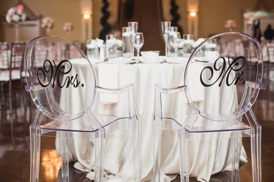 Mr and Mrs table
