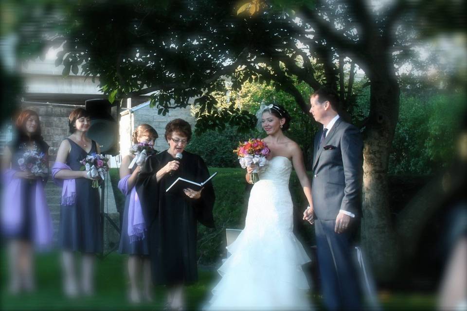 This wedding was performed at The Commandants House - Charlestown, Navy Yard