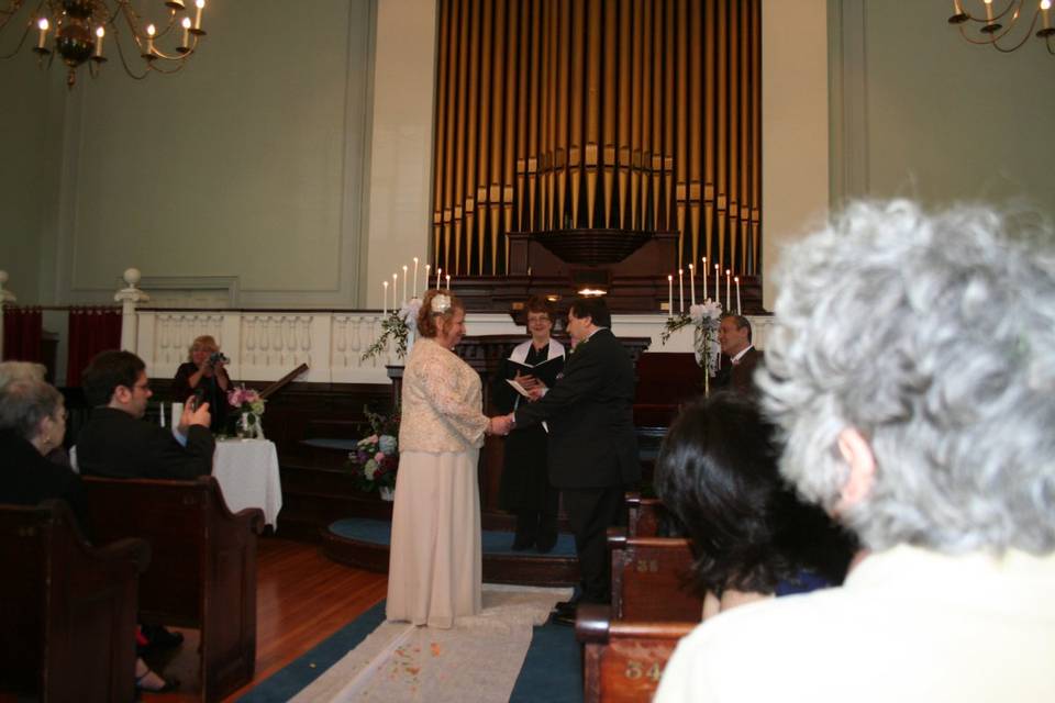 This wedding was performed at The Commandants House - Charlestown, Navy Yard