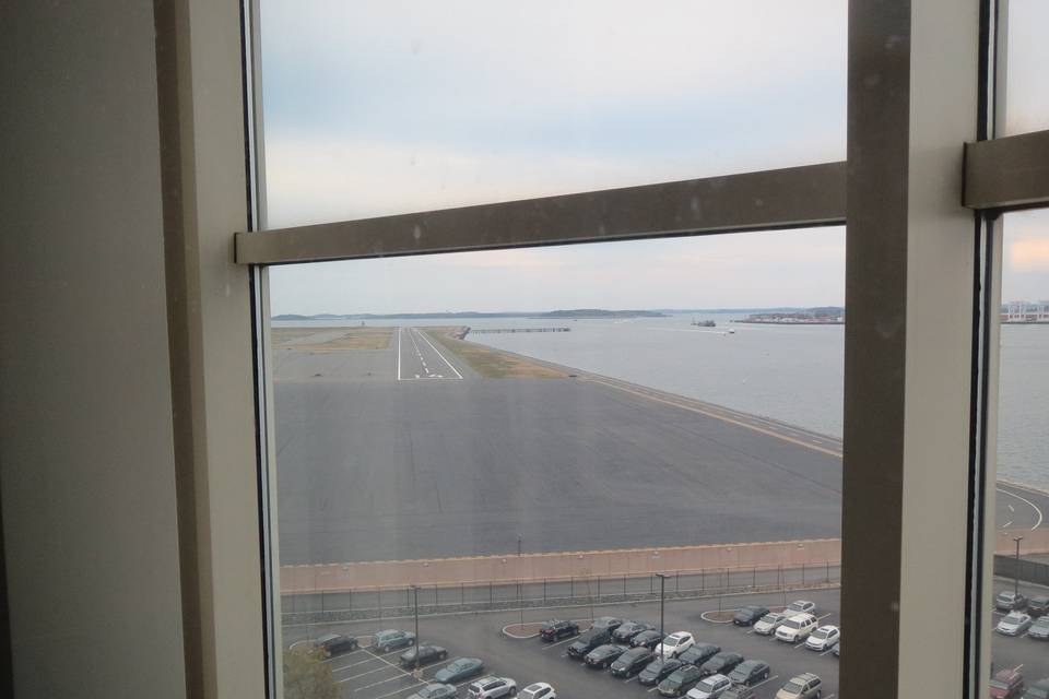 The view in at the Hyatt Harboside Ceremony area.