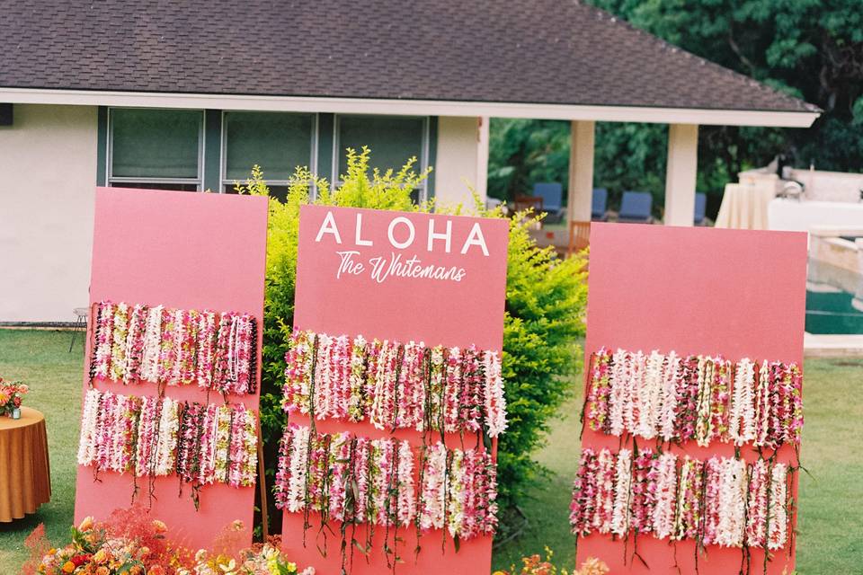 Welcome Lei Entryway
