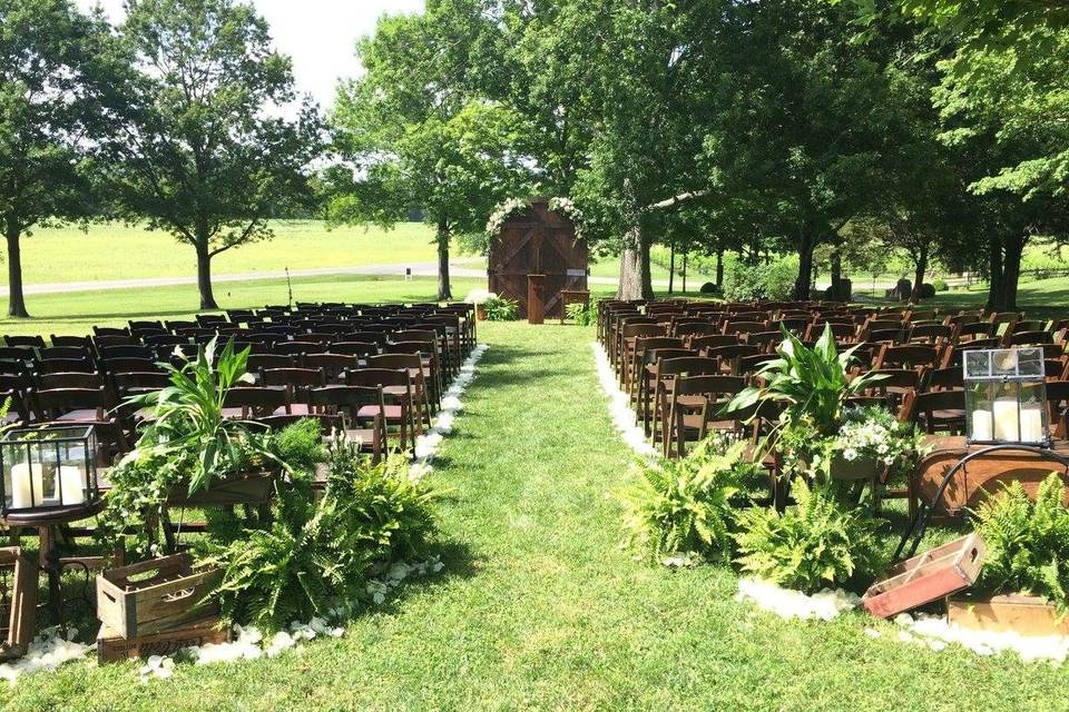 Wedding ceremony setting