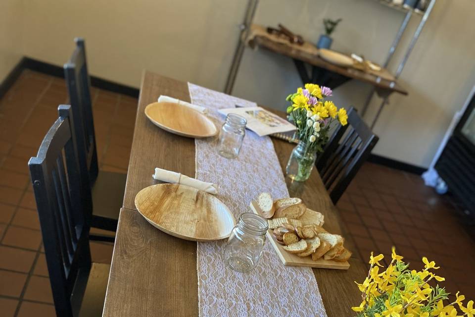 Tasting Table Set up