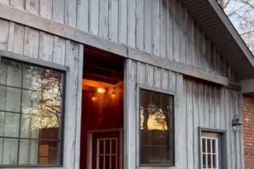 Front of barn