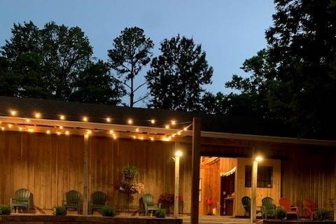 Night-time barn