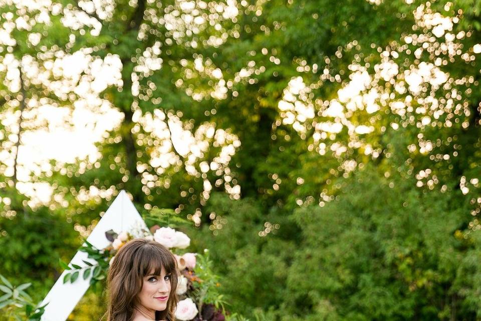 Holding flowers