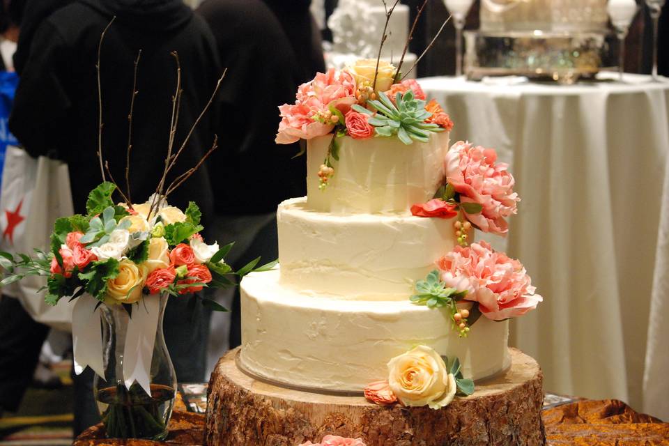 Two-Tier Round Wedding Cakes — Shop Provo Bakery