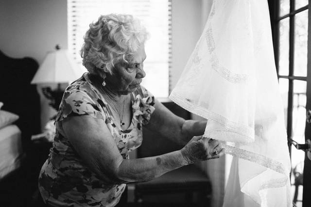 Preparing the dress