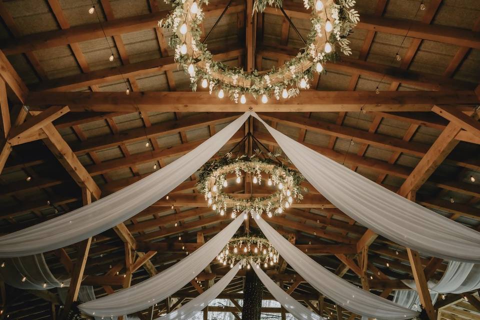 Spiral stairs to bridal room