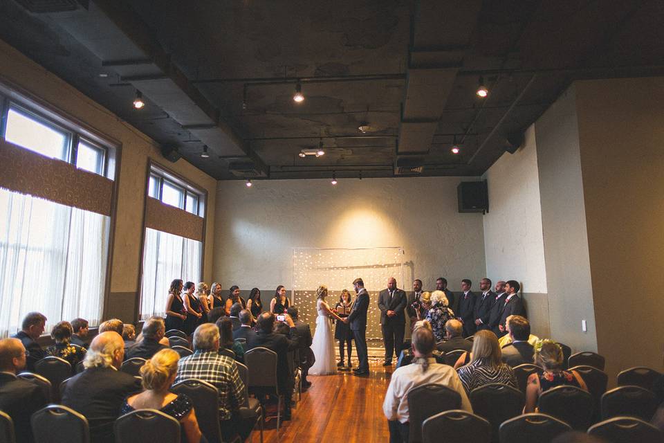 Indoor wedding ceremony