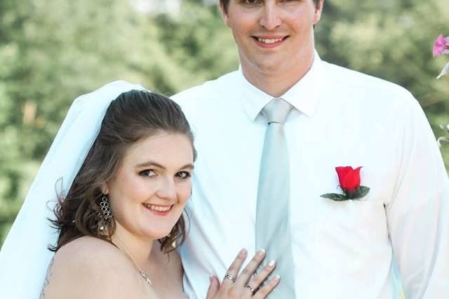 The bride and groom