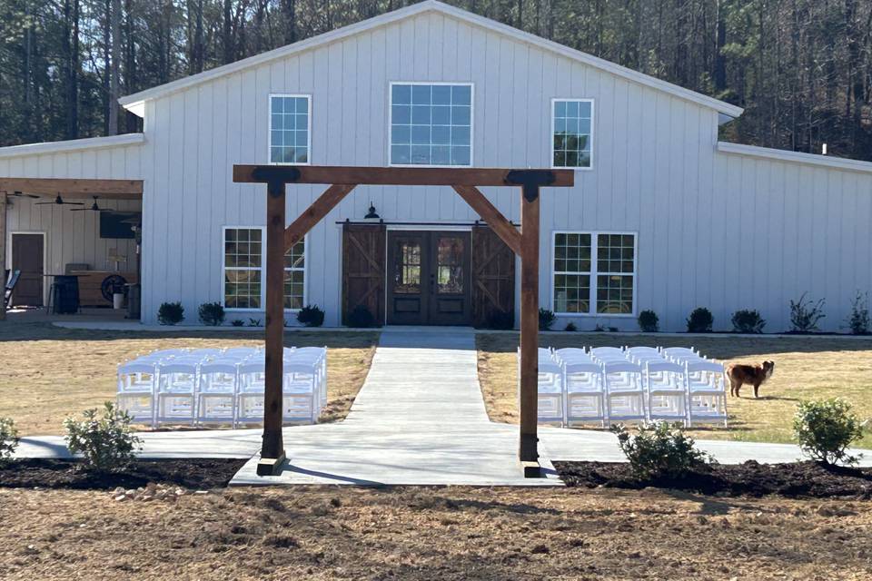 Outdoor ceremony area