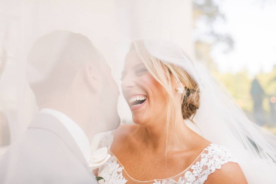 Light and airy veil shot