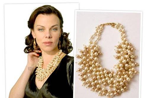 Debi Mazar wearing the Sophia Bid necklace, another great bridal winner