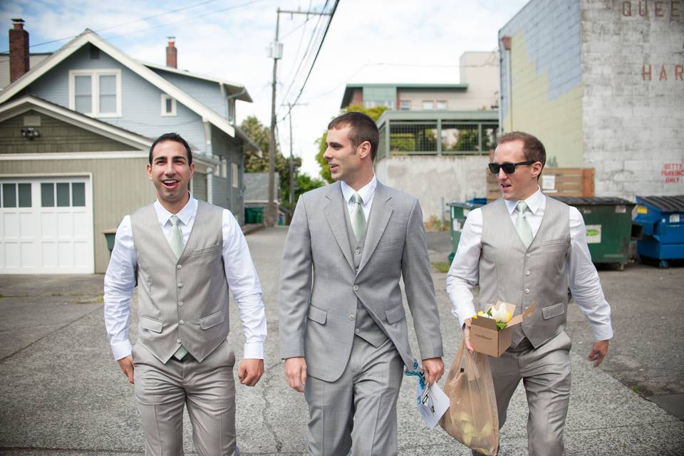 Groom with his groomsmen