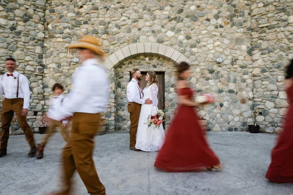 Matt & Jenna by Wine Cellar