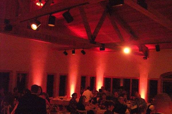 Atmospheric red lighting