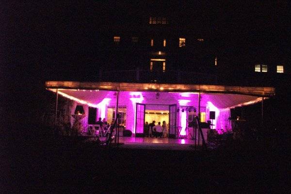 Pink lights for reception