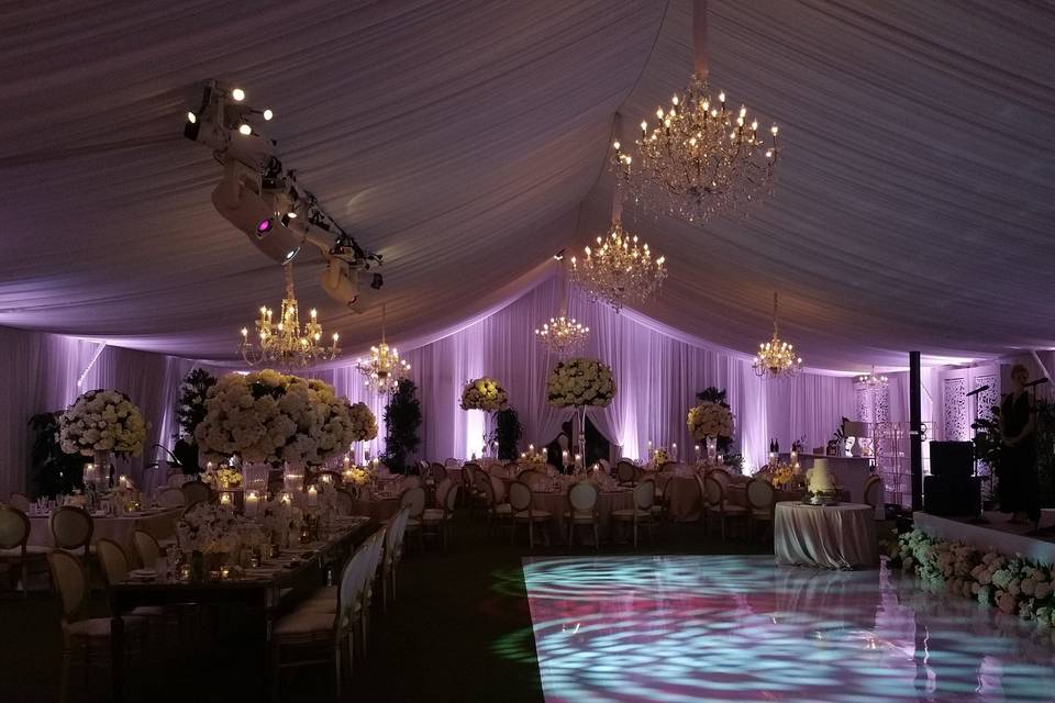 Lighting for the reception tent