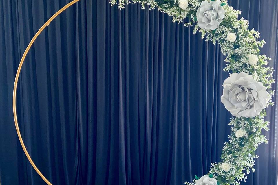 Half hoop floral design