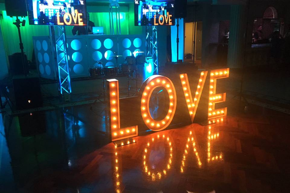 Marquis Letters and LED DJ