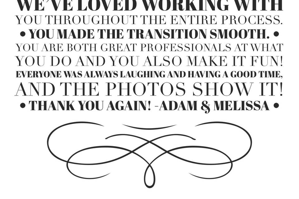 Thank You from The Bride
