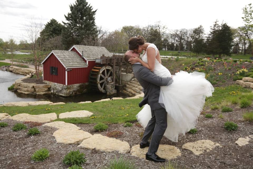Wedding Kiss at the Barn