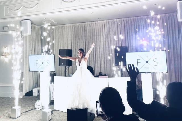 Indoor sparklers wedding