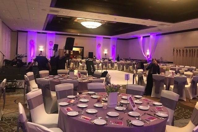 Empire Ballroom Purple Decor