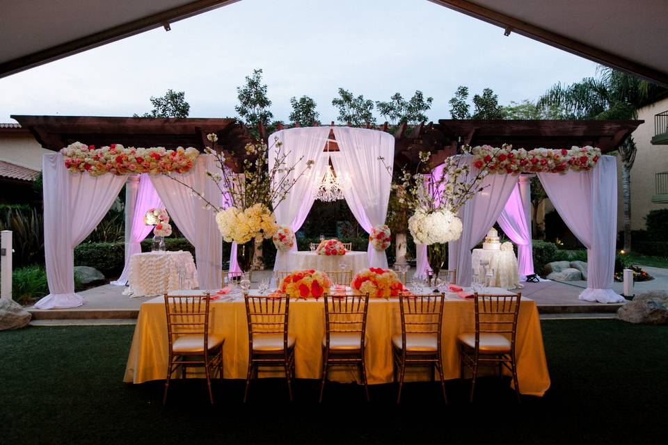 Courtyard Reception at Dusk