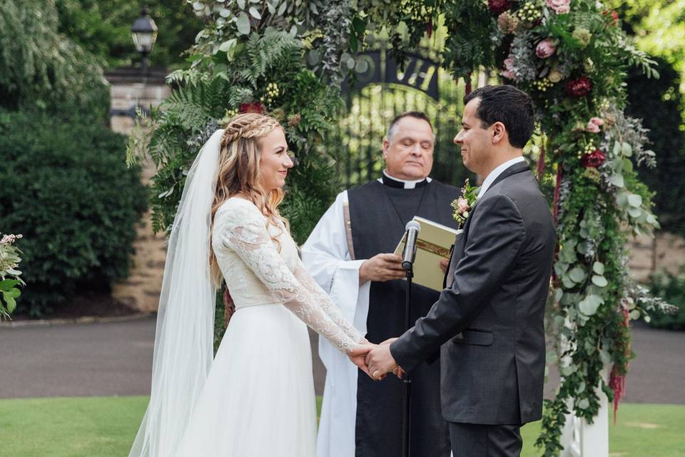 At the altar